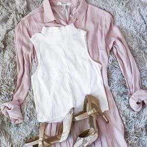 H&M Ribbed White Crop Top